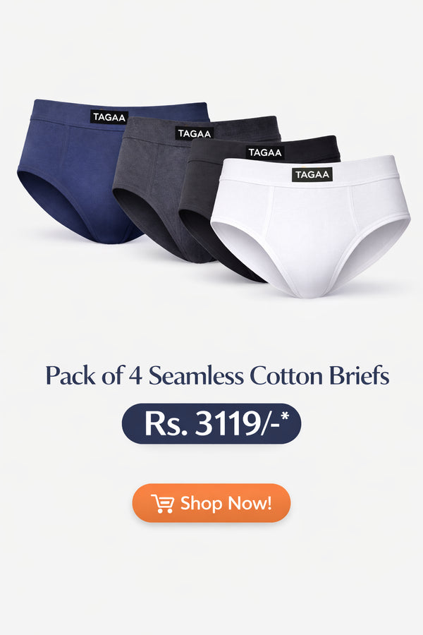 PACK of 4 COTTON MEN BRIEFS SEAMLESS