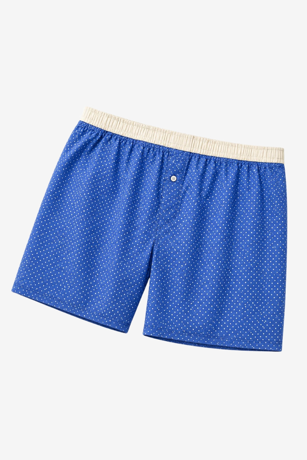 Cotton Men's Boxer - Blue Polka Dot