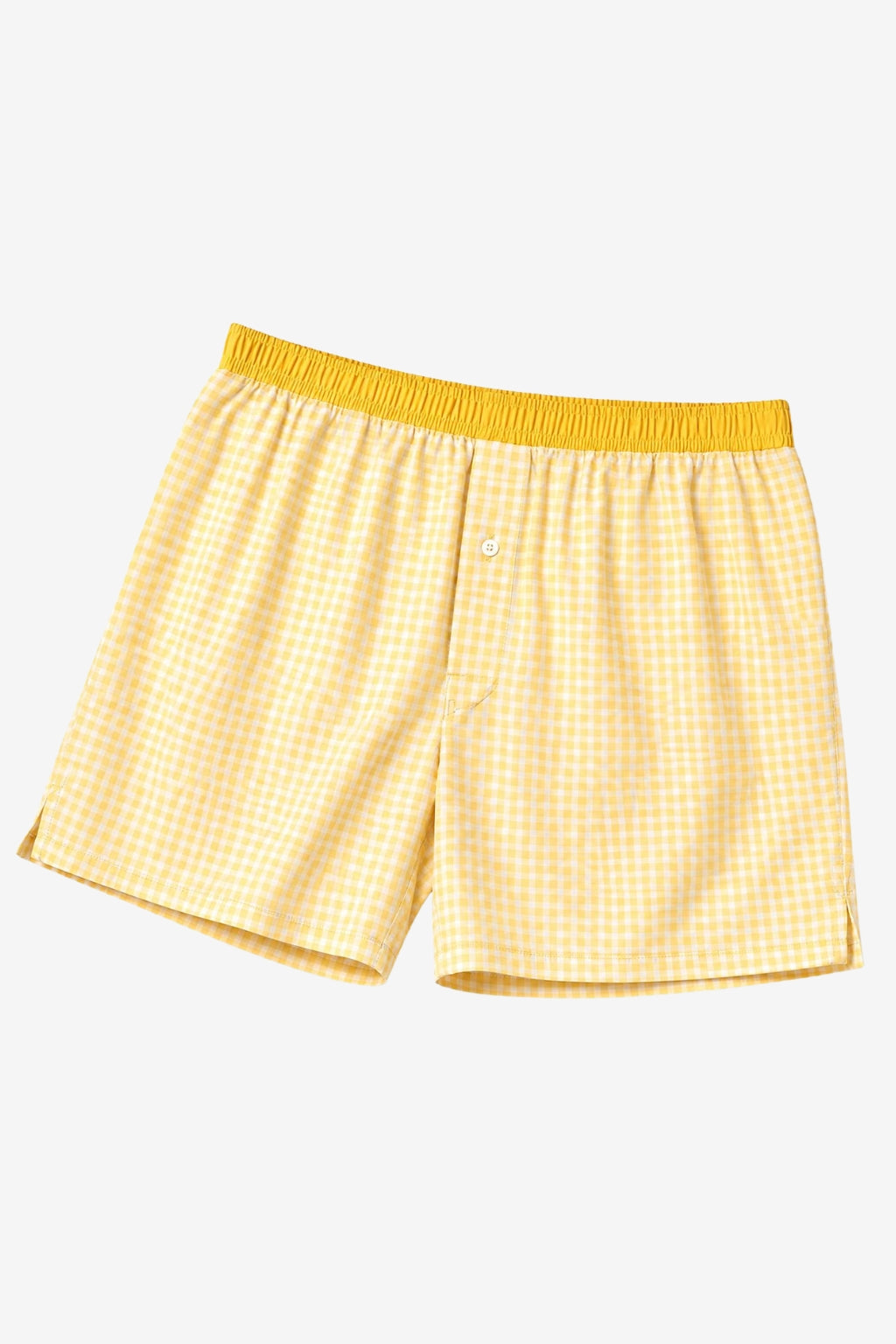 Cotton Men's Boxer - Yellow Check