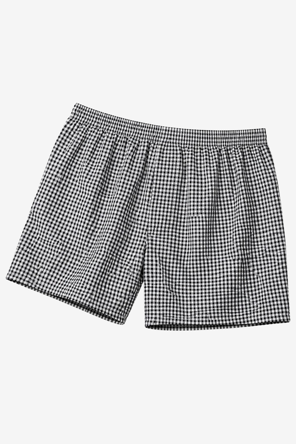 Cotton Men's Boxer - Black White Check