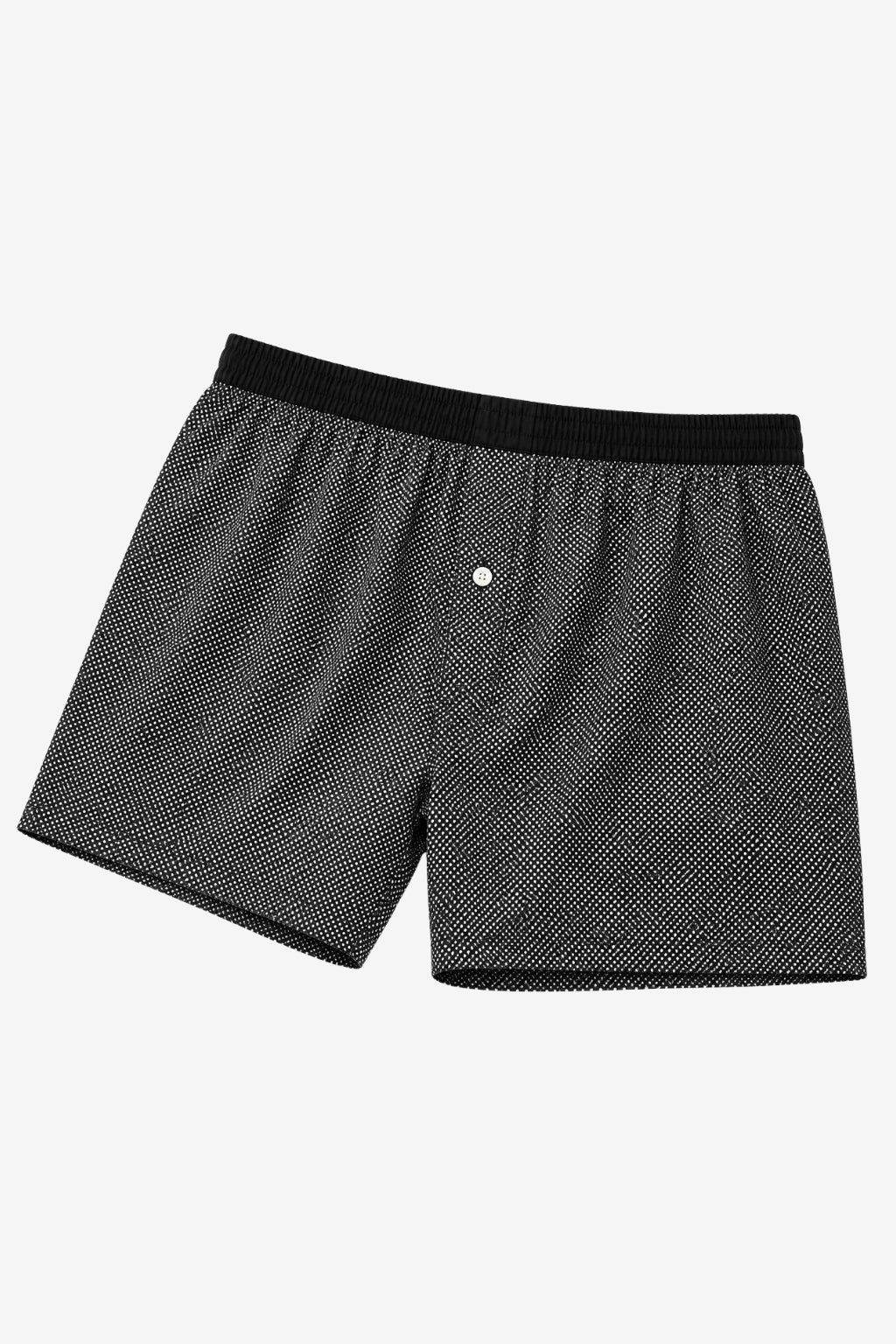 Cotton Men's Boxer - Black Micro Dot
