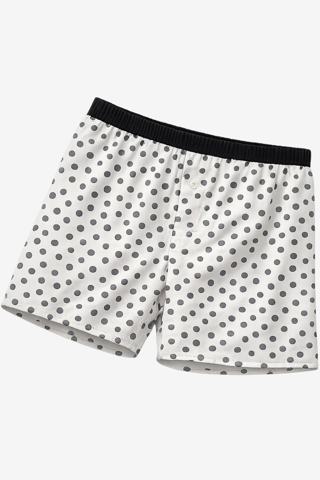 Cotton Men's Boxer - White Grey Dot
