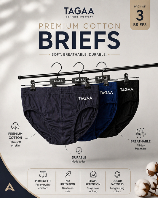 COTTON BRIEFS PACK OF 3